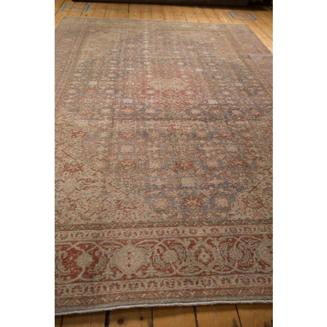 Slate Gray Vintage Distressed Tabriz Carpet - 7' x 10'4" For Sale - Image 8 of 8
