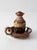 Brown Vintage Handmade Studio Pottery Oil Lamp For Sale - Image 8 of 13