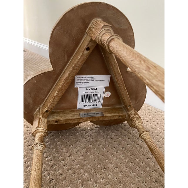 This martini table with its clover leaf shaped top is the perfect place to set beside your favorite chair or sofa. This...