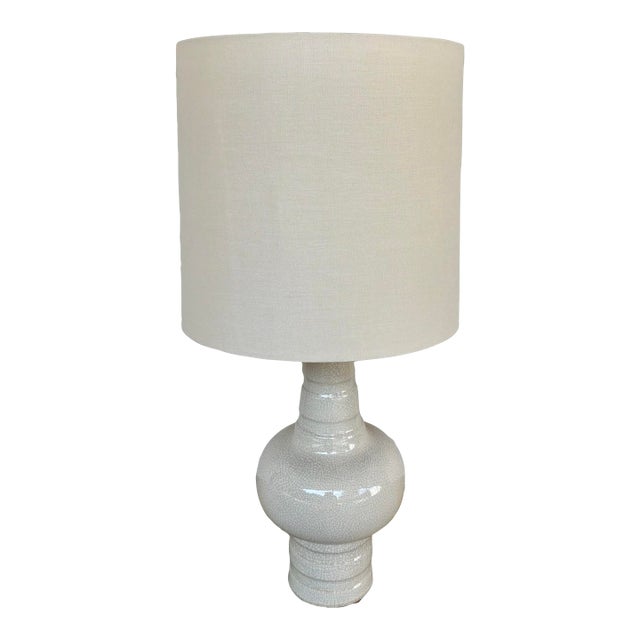 Arteriors Sutton Ivory Crackle Porcelain Lamp For Sale