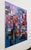 Contemporary "Squares / Turquoise Purple Orange" Large Abstract Oil Painting by Simon Findlay For Sale - Image 3 of 17