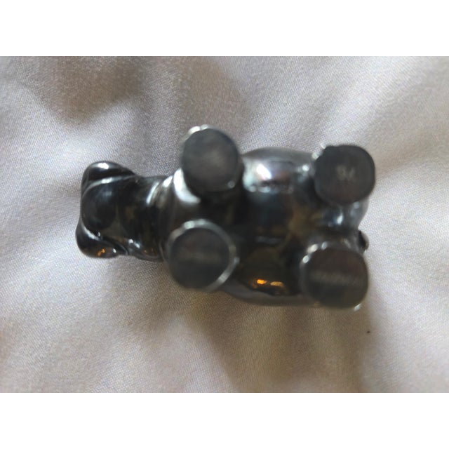 This darling Sterling Silver Hippopotamus has exquisite details with ruby glass eyes. It was made by Hancocks & Co,...