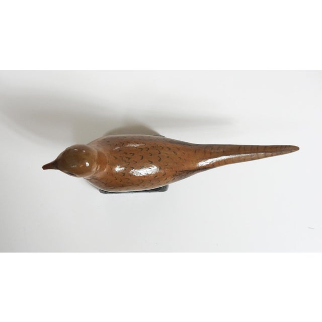 Early 20th Century Folk Art Pheasant Carvings - A Pair For Sale - Image 13 of 14