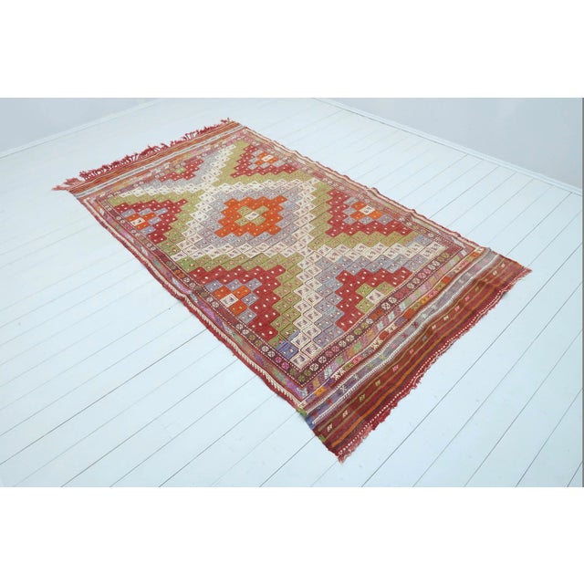 This beautiful rug from westhern of Turkey Fethiye Nomads Weaving. This beautiful kilim made with embroidered (cecim)...