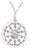 Exquisite Platinum Flower Pendant With Authentic Earth Mined Diamonds and Chain For Sale