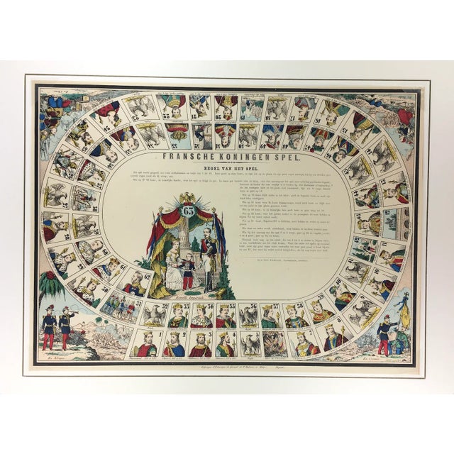 Late 19th Century Antique French Empire Game Lithograph Print For Sale - Image 5 of 5