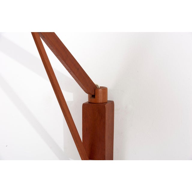 Teak and Sisal Wall Lamp from Temde, Switzerland, 1950s For Sale - Image 13 of 17