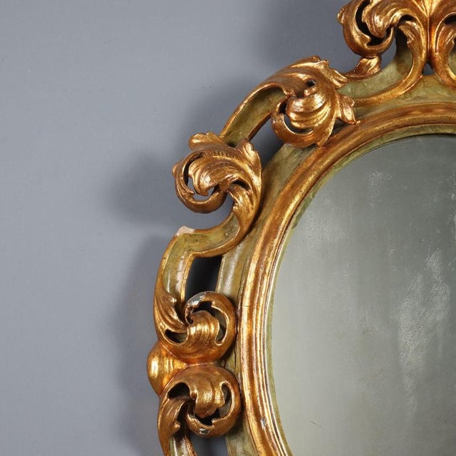 19th Century Eclectic Mirror in Carved and Gilded Wood, Italy For Sale - Image 6 of 11
