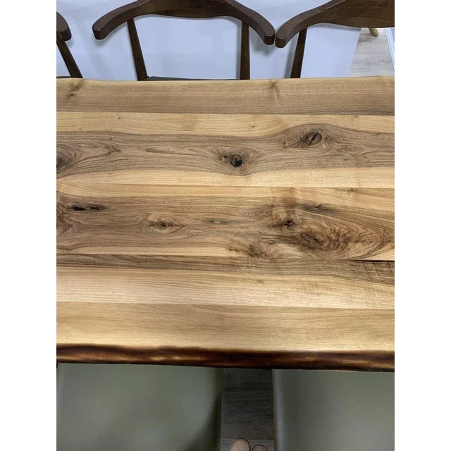 Vintage Wood Dining Table For Sale - Image 4 of 8