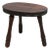 Low Brutalist Wood Stool, 1950 For Sale