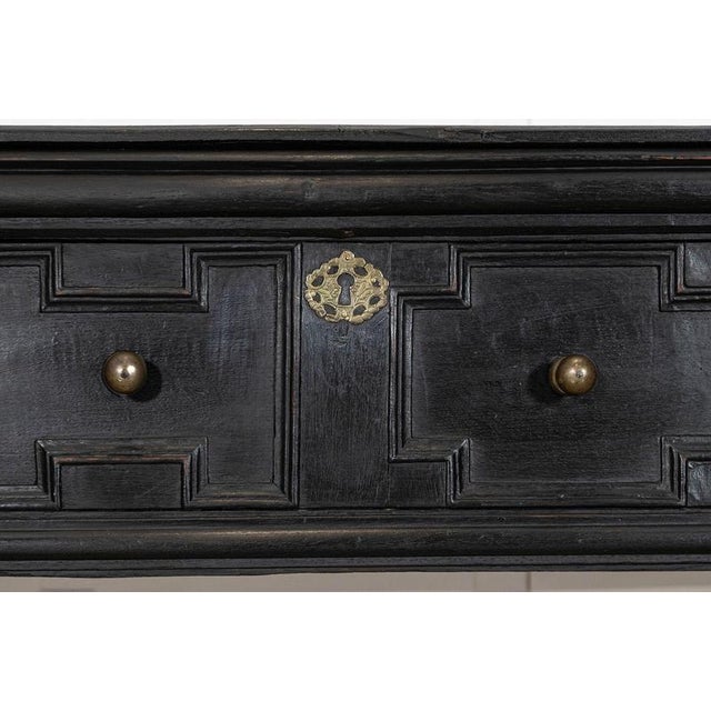 English 19thc Ebonised Oak Console Table, 1890 For Sale - Image 12 of 14