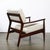 Pair of Mid-Century Modern Walnut Armchairs With Off-White Textural Upholstery For Sale - Image 12 of 18