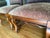 A pair of vintage Spanish Revival chairs (dining or just side) feature a richly stained wood frame w and classic stretcher...