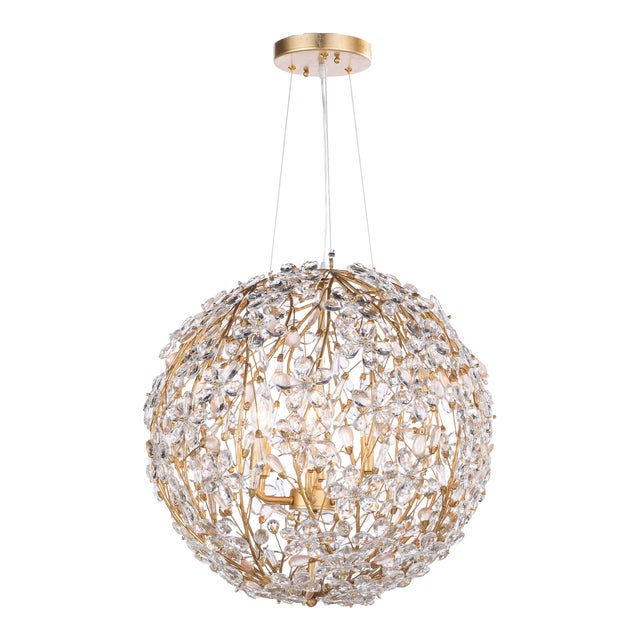 Regina Andrew Cheshire Chandelier Small in Gold Leaf For Sale