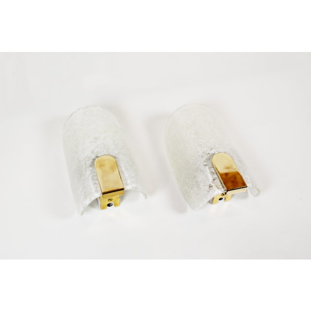 1970s Large Wall Lamps in Brass and Glass from Hillebrand Leuchten, 1970s, Set of 2 For Sale - Image 5 of 8