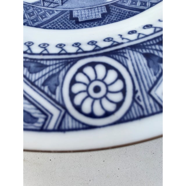 Wedgwood Antique Chinoiserie Blue Willow Shallow Bowls and Plates - A Set of 11 For Sale In Naples, FL - Image 6 of 12