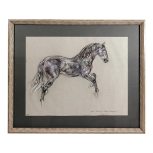 Horse Pastel by Leslie Charlotte Benenson, Stallion Dans Don Juan, Dated July 21, 1996