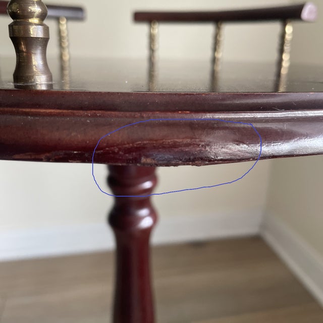 Vintage MCM Chippendale Mahogany Bar/Coffee Side Table For Sale - Image 9 of 9