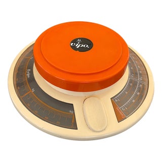 Space Age Orange Flying Saucer Mechanical Kitchen Scale with Calorie Counter from Vipo, 1970s For Sale
