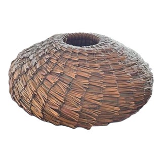 Late 20th Century Pine Needle Basket by Francine and Neil Prince For Sale