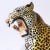 Pair of Vintage Italian Glazed Terra Cotta Leopard or Cat Sculptures For Sale In West Palm - Image 6 of 10