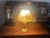 Gold 1920s Art Deco Reverse Painted Shade Original Gold Leaf Base Boudoir Lamp For Sale - Image 8 of 8