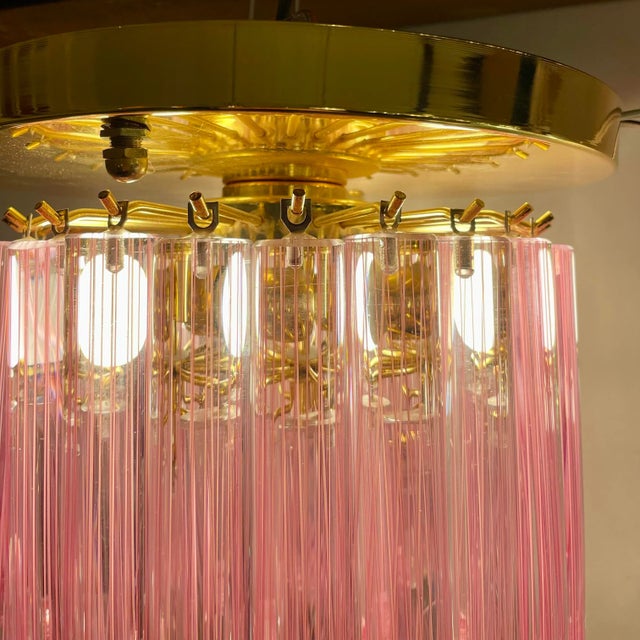 Striated Murano Glass Ceiling Lamp, 1980s For Sale - Image 6 of 12