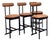 Michael Oren Design Custom Porter Place Style Swivel Faux Leather Counter Stools, Set of Four For Sale