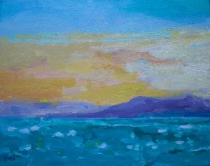 Modern Coastal Sunsets — Seascape Oil Painting
