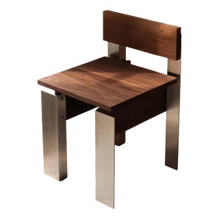 Soft Futurism Defender Chair in Walnut and Aluminum by Filippo Andrighetto For Sale