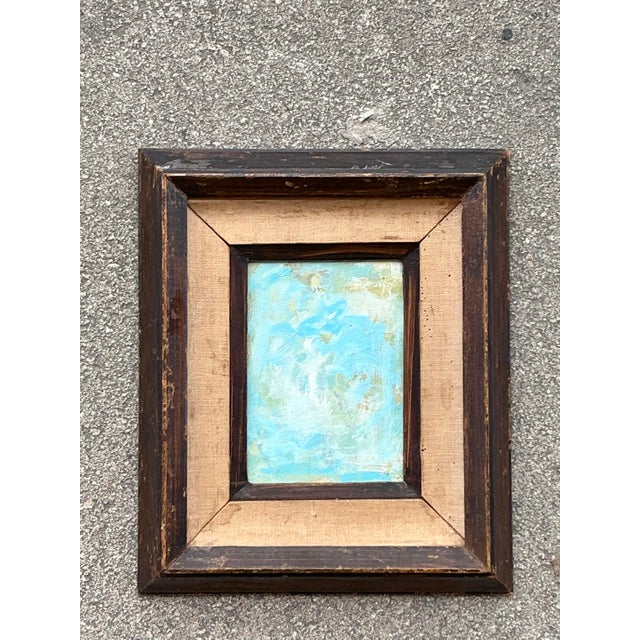 Early 21st Century Vintage Boho Original Abstract Oil on Board For Sale - Image 5 of 5