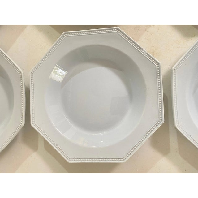 French Octagonal Earthenware Dishes, 1820, Set of 6 For Sale - Image 6 of 12