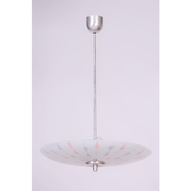 Mid-Century Chandelier in Chromed Steel by Napako, Czech, 1950s For Sale - Image 13 of 13