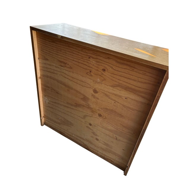 Vintage Mid Century Modern Style Wood Open Bookshelf Display Shelf For Sale - Image 9 of 10