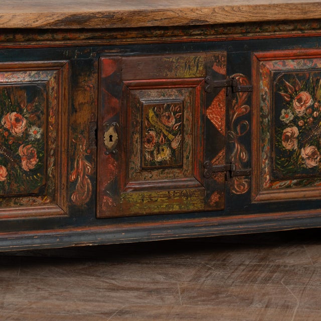 19th Century Original Painted Swedish Console Dated 1849 For Sale - Image 4 of 12
