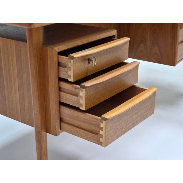 Danish Writing Desk in Teak by Peter Løvig Nielsen for Løvig, 1960s For Sale - Image 12 of 14