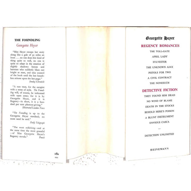 Traditional "The Foundling" Book 1962 Heyer, Georgette For Sale - Image 3 of 4