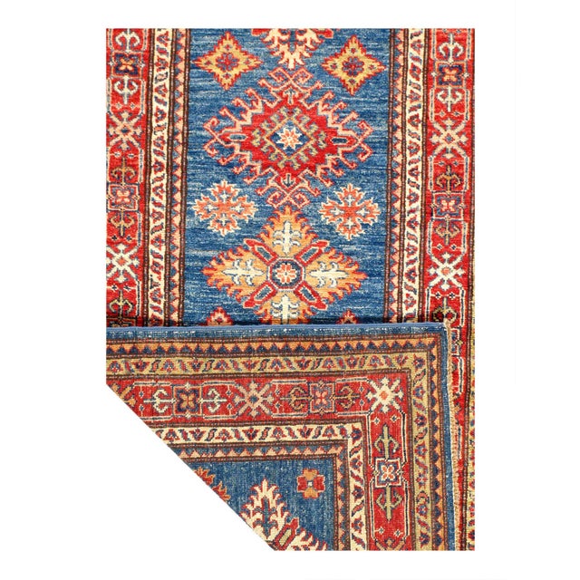 Traditional Pasargad DC Fine Hand Knotted Kazak Runner For Sale - Image 3 of 3