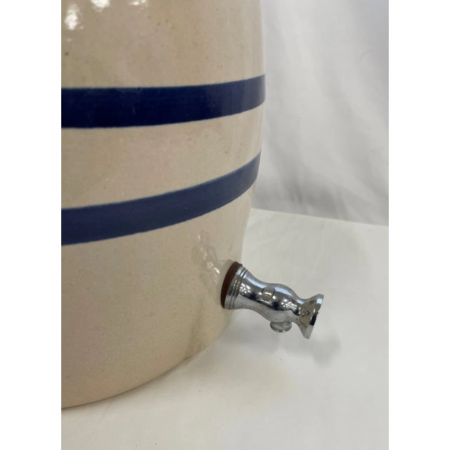 Robinson Ransbottom Pottery Co. Robinson Ransbottom Blue Crown Stoneware 2 Gallon Water Cooler With Spout and Lid For Sale - Image 4 of 13