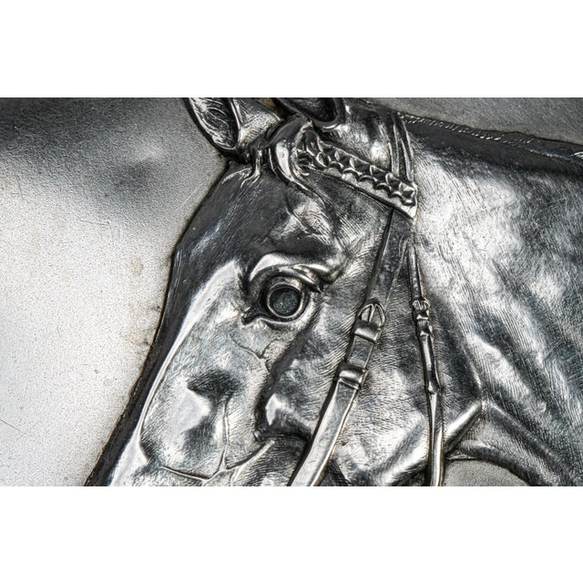 Wonderful High Relief European 800 Antique Silver Horse Equestrian Cigarette Case Tobacciana For Sale - Image 4 of 16