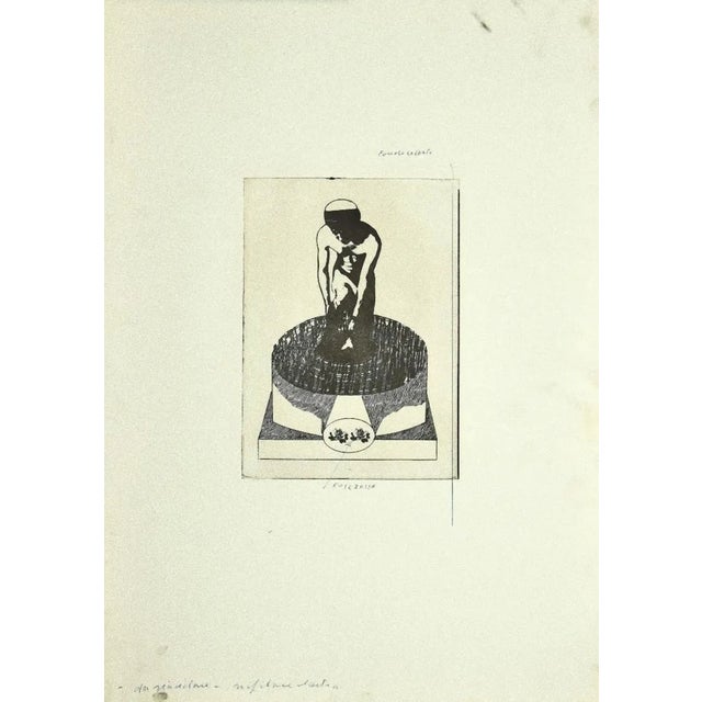 Danilo Bergamo, Roses, Etching on Cardboard, 1970s For Sale