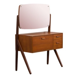 Mid-Century Danish Teak Dressing Table from Ølholm Møbelfabrik, 1960s For Sale