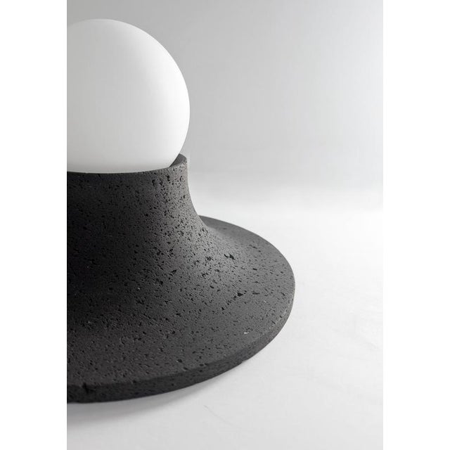 Basalte Natural Lava Stone Wall Lamp by Clemence Birot For Sale - Image 12 of 18