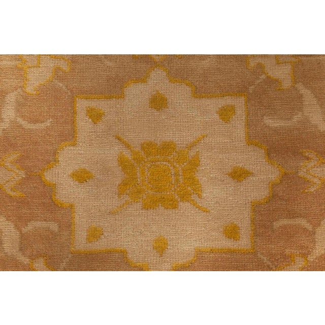 Large Egyptian Modern Gold Wool Rug with Botanical Motif rug by Doris Leslie Blau Size: 14'6" × 23'8" (441 × 721 cm)....