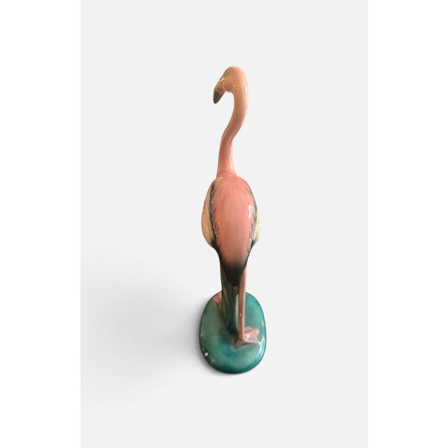 Hot Pink Vintage 1940’s MCM Will George Ceramic Flamingo Statue For Sale - Image 8 of 12