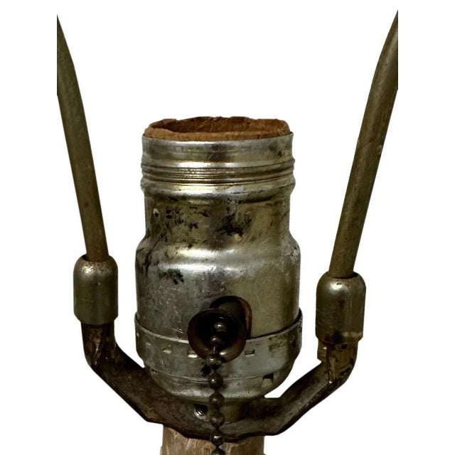 19th Century Bronze French Candlestick Table Lamp For Sale - Image 4 of 6