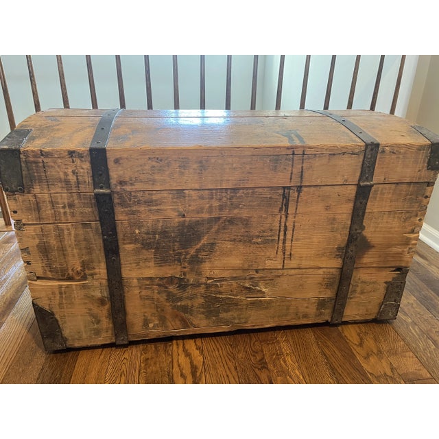 Early 20th Century Antique Domed Trunk For Sale - Image 5 of 5