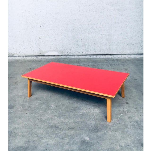Mid-Century Red Coffee Table, Belgium, 1950s For Sale - Image 12 of 18