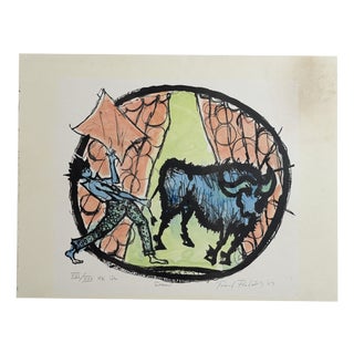 Trond Fladseth, Figurative Composition, 1977, Lithograph For Sale