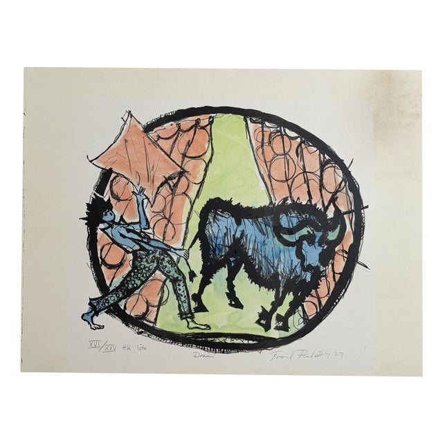 Trond Fladseth, Figurative Composition, 1977, Lithograph For Sale